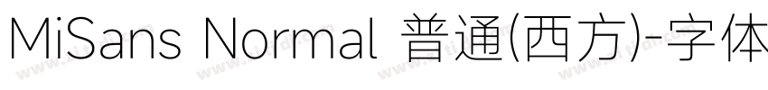 MiSans Normal 普通(西方)字体转换